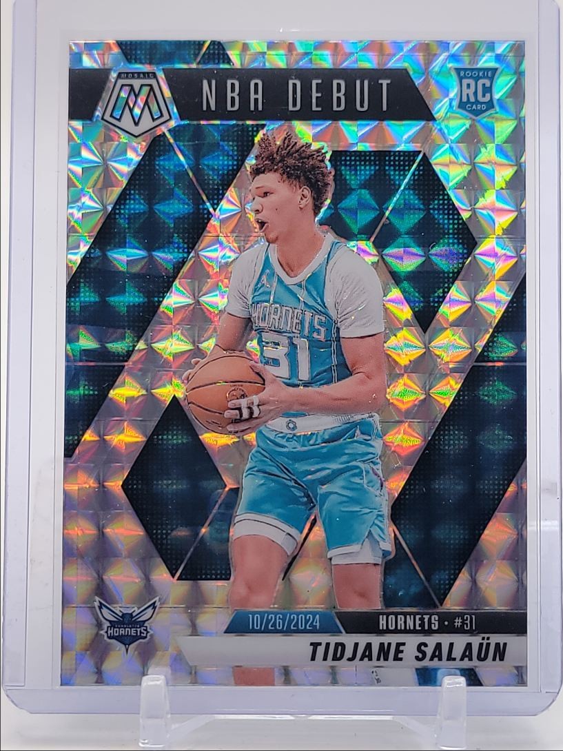 TIDJANE SALAUN 2024-25 MOSAIC NBA DEBUT ROOKIE SILVER MOSAIC PRIZM RC Q4689