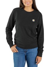 Carhartt Women's Relaxed Fit Midweight French Terry Crewneck Sweatshirt Black XL