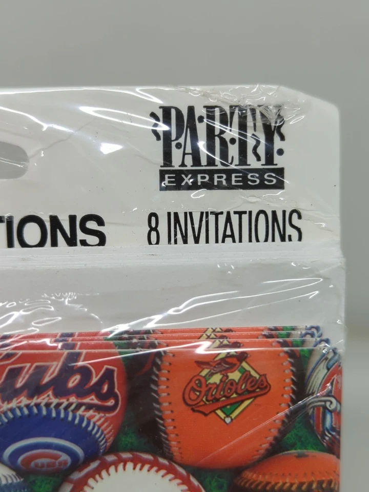 Logotipos de béisbol MLB vintage invitaciones de fiesta sello 8 quilates de 1998 Foto 4 de 4