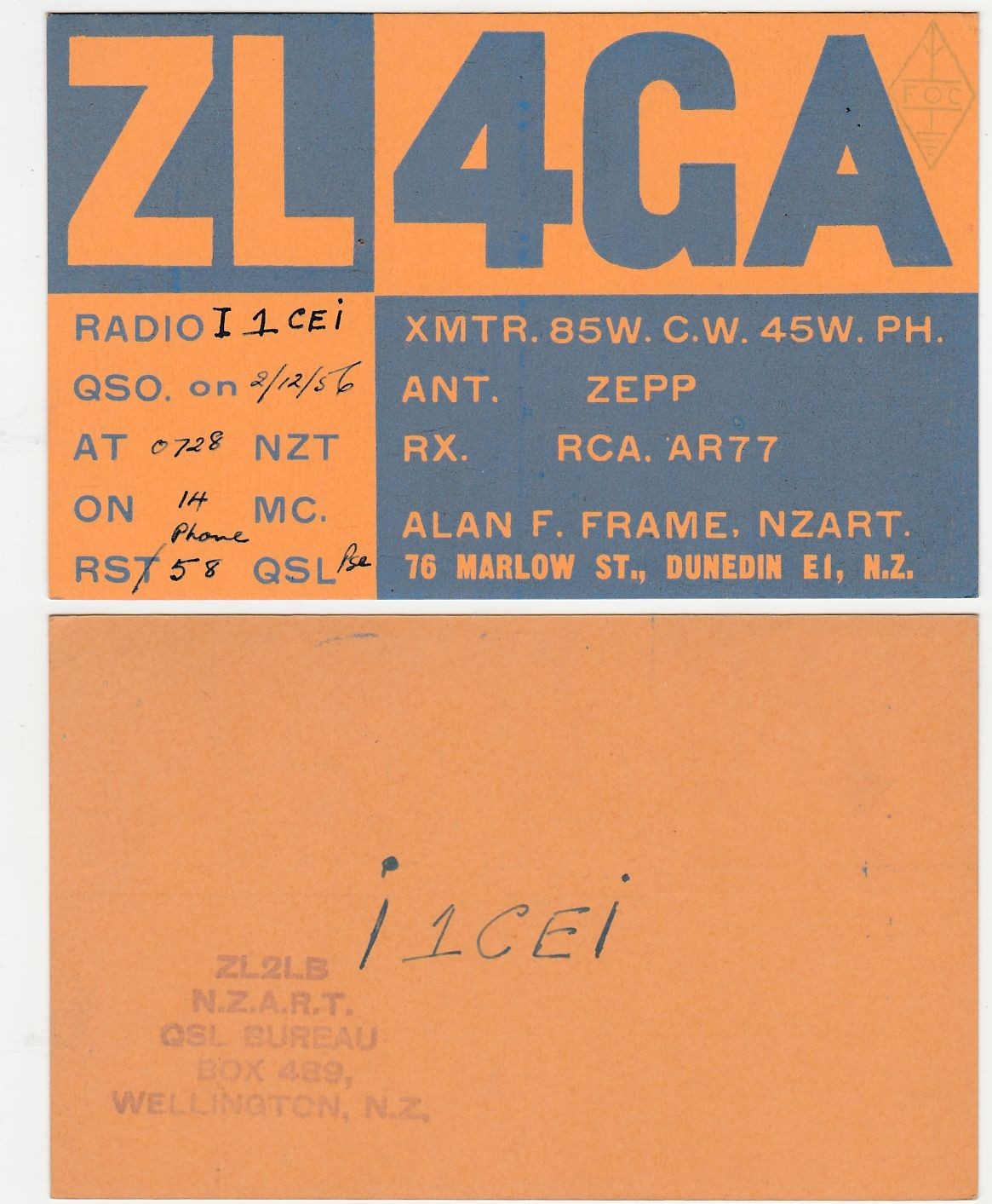 RADIOAMATORE - RADIO CARD - RADIO AMATEUR - NEW ZEALAND -29431-