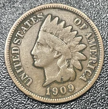 1909-S Indian Head Cent VF Key Date Nice Eye Appeal