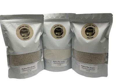 Highland Hope Creations White Portland Cement-Silica Sand DIY Concrete Kit 6.6LB
