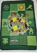 Nickelodeon Teenage Mutant Ninja Turtles Quilted Reversible Blanket/Throw 41x56