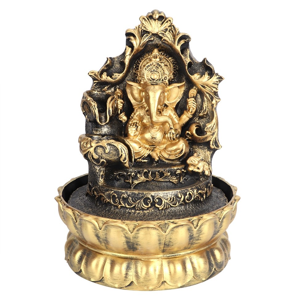 Desktop Fountain Decor Unique Shape Resin Home Tabletop Ornament With LightUS