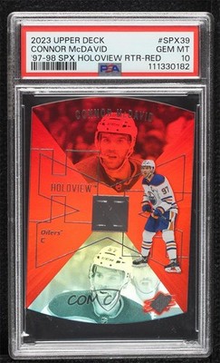 2023 Extended Series 1997-98 SPx Holoview Retros Red 86/250 Connor McDavid 8nl