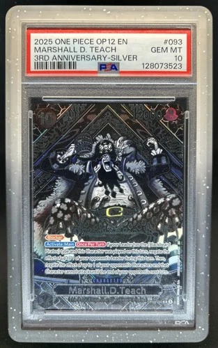2025 One Piece Marshall.D.Teach Special Alt Art Silver #OP09-093 PSA 10