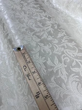 $20 for 2 Yards - Brocade/Jacquard Satin - Used for Dresses - IVORY COLOR Floral