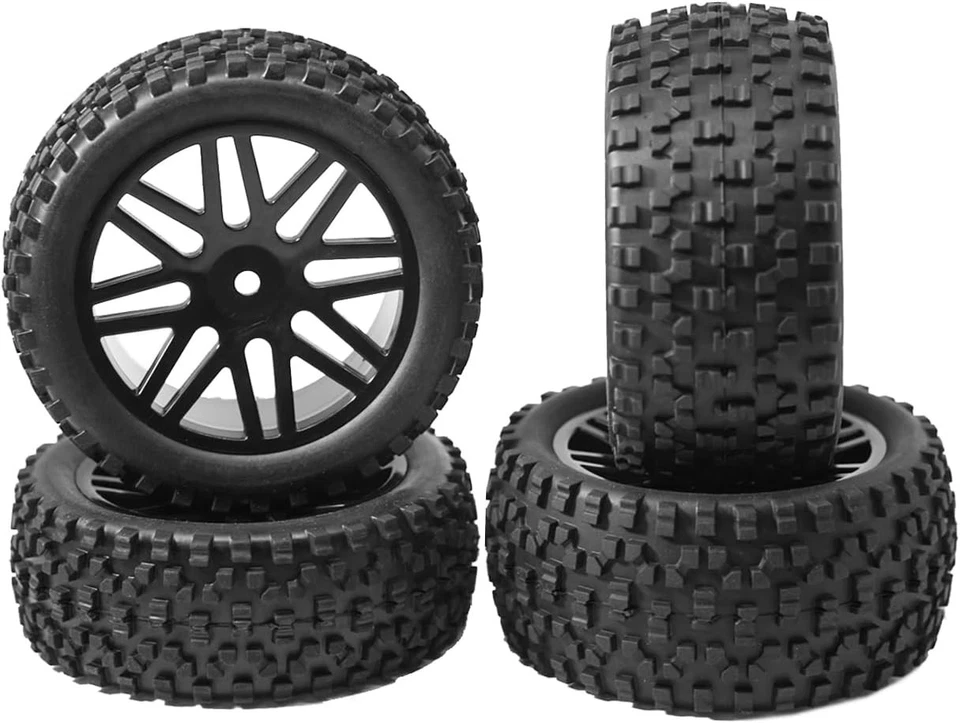 12mm Hex Wheel Rims Rubber Tires 88mm for 1/10 RC Off-Road Car Truck - Image 4 of 4