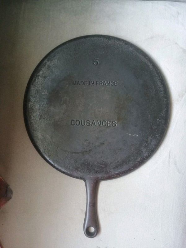 Vintage Cousances #5 Round Cast Iron Crepe Griddle 11.25" Made In France