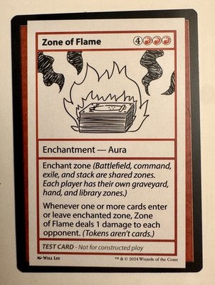 Zone of Flame Test Card #334 MB2 Mystery Booster 2 MTG