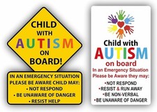 Child on Board Warning Sticker 2-Pack, 5" Vinyl Decal for Car Van Truck Motorcyc