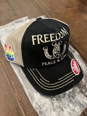 Palace Skateboards 2025 Freedom Distressed Trucker Hat Cap Black