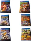PS4 Game Lot 6 Bundle Crash Sonic LEGO Star Wars Ratchet Clank Ben10 Minecraft