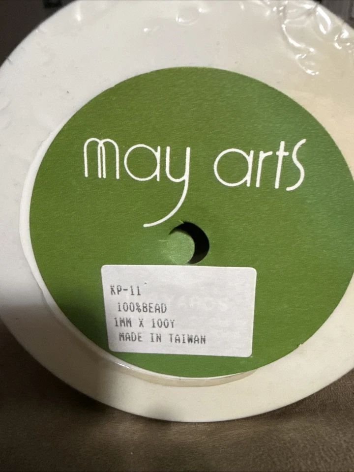 Cuerda de cuentas de perlas de imitación - Carrete de 100 yardas - Artesanías de decoración nupcial de Navidad Foto 2 de 2