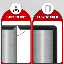 Rubber Edge Trim, 1/4" Self Adhesive Flexible U Channel Edge Protecter for Sh...