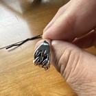 Silver Metal Chunky Braided Chain Link Band Ring Size 18 No Stone — photo 6