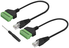 RJ45 Male to 8 Pin Screw Terminal Adapter RJ45 /8P 8C Ethernet Cable Extender Ca