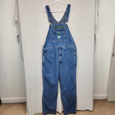 Vintage Liberty Bib Overalls Mens 42x32 Blue Denim Workwear Dungarees Farm USA