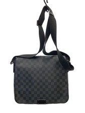 LOUIS VUITTON Shoulder Bag 1 District MM Damier Graphite PVC BLK Used