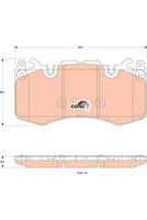 TRW Bremsbelagsatz Scheibenbremse Cotec GDB1834 FüR Rover Discovery Range L320 2