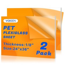 2 Pack Plexiglass Sheets 1/8 Inch Thick, 24"X36" Plexi Glass Panel,Plastic Sh...