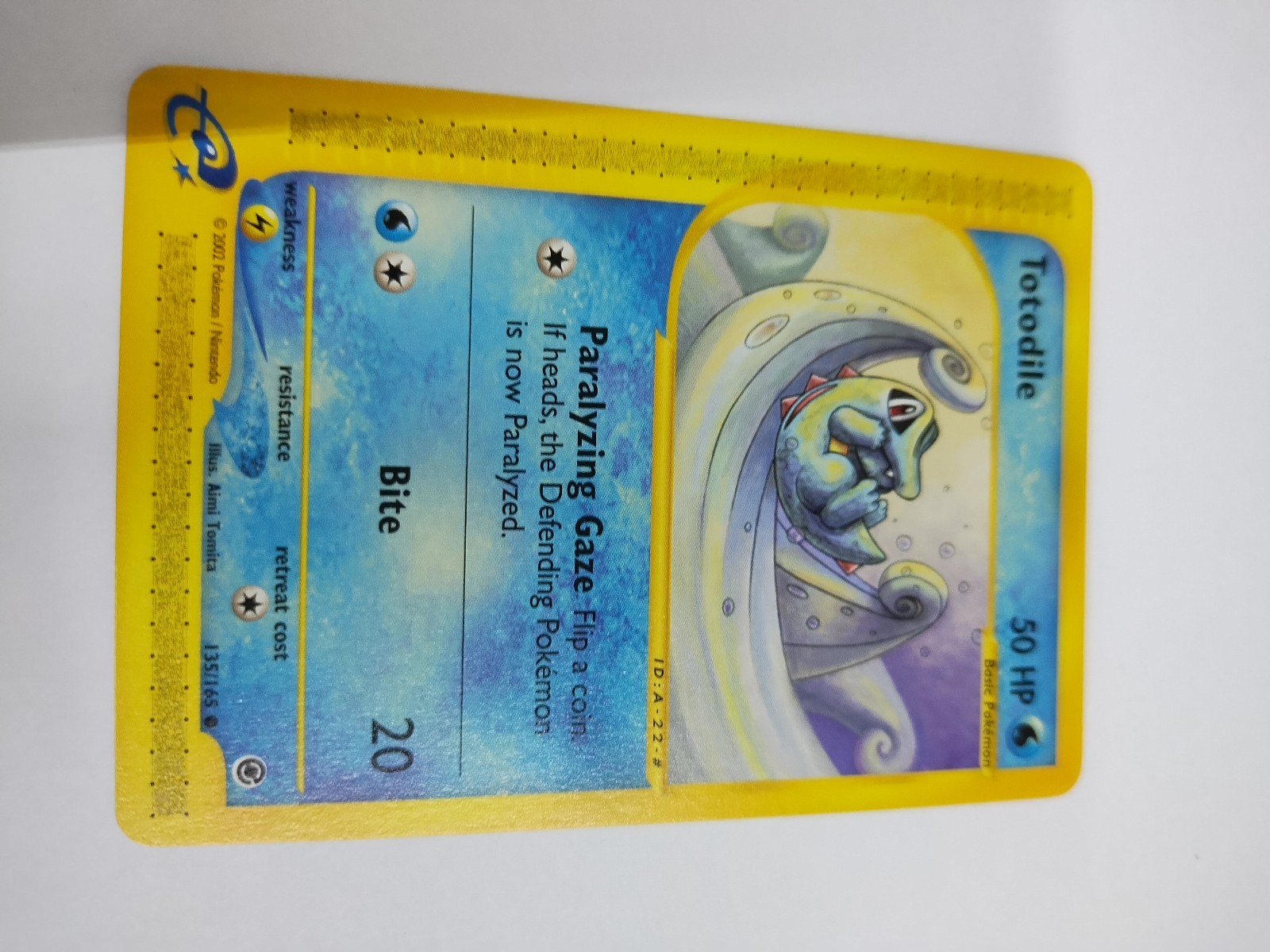 MINT Totodile 135/165 Common Expedition Base Set Pokemon  STARTER