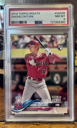 2018 Topps Update Series - Shohei Ohtani Rookie Debut #US285 - PSA 8