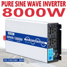 Pure Sine Wave Power Inverter 2000W-8000W 12V/24V 110V Solar Off Grid for Home