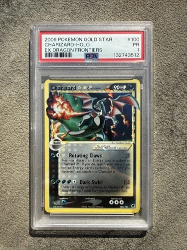 Pokemon EX Dragon Frontiers Charizard Gold Star Holo 100 PSA 1