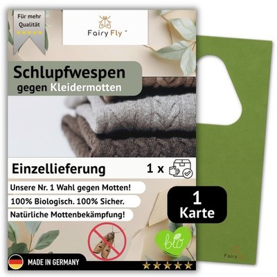 Schlupfwespen gegen Kleidermotten 1 bis 25 Karten x 1 Lieferung | FairyFly 