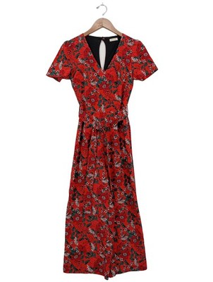 CACHE & CACHE Langer Jumpsuit Damen Hose Gr. DE 34 rot Casual-Look