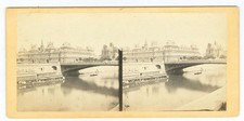 G2340~ FRANCE Paris Hotel De Ville & Seine c.1860s Stereoview - Anthony