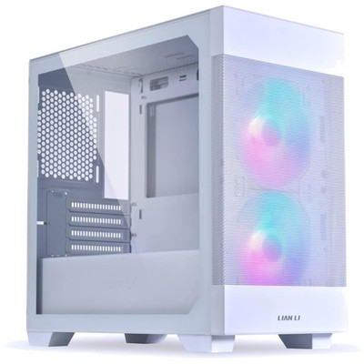 Snow White Mid Tower PC Case with Optimized Airflow and RGB Lighting Features