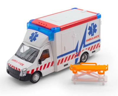 Krankenwagen Stadtauto mit Trage Modell Spielzeug Diecast Maßstab 1:43 Bburago