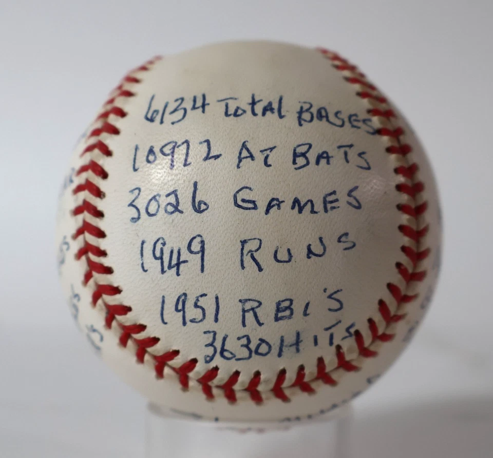 Stan Musial Autographed/Inscribed HOF '69 & Lifetime Stats Ball LE #272/1000 PSA - Image 4 of 4