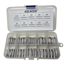 Quick Fast-Blow Ceramic Tube Fuse 5 x 20 mm Assorted Kit 0.5Amp 1Amp 2Amp 3Am...