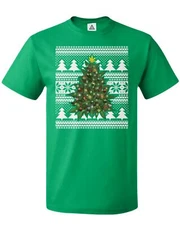 Funny Weed Leaf Tree Star Ugly Christmas Unisex Tee Tshirt