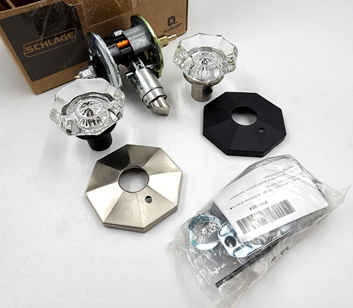 Schlage FC21ALXRWD Mix n' Match Passage & Privacy Door Knob Set w/Rosewood Trim - Picture 5 of 7
