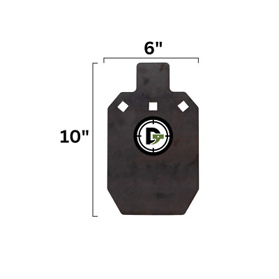 33% IPSC Rimfire Steel Silhouette Target   6'' x 10''