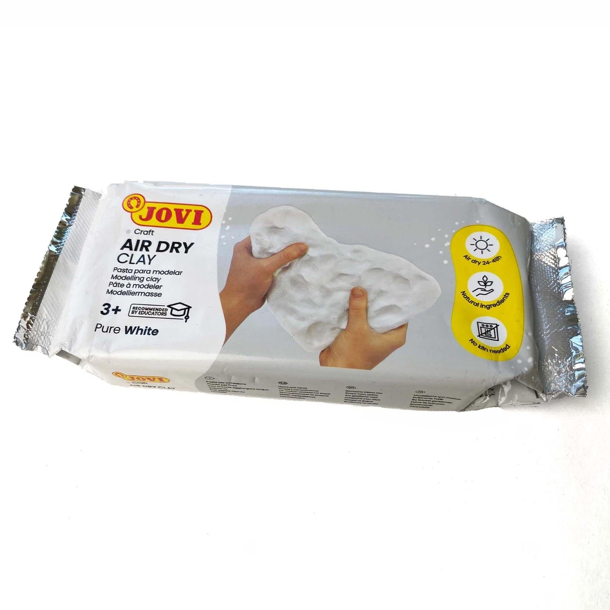 Air Dry Clay Self Hardening Clay Sculpting Paste WHITE Jovi 250 grams (0.55  Lbs)