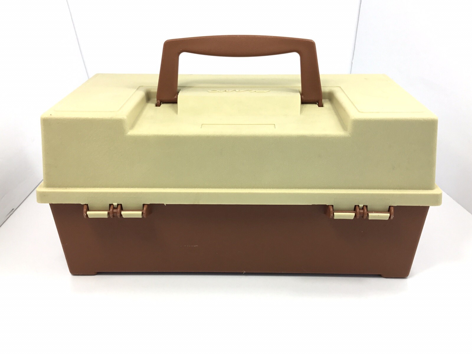 Plano Vintage 2 Tray Tackle Box Model 2200 Loaded W/ lures Spoons Line