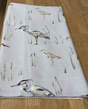 iLiv Herons Riviera  Blue Cotton Curtain Upholstery  Fabric  1 Metre