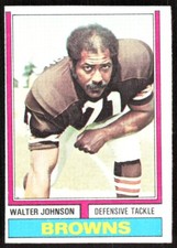 1974 7896A Topps Walter Johnson Cleveland Browns #448