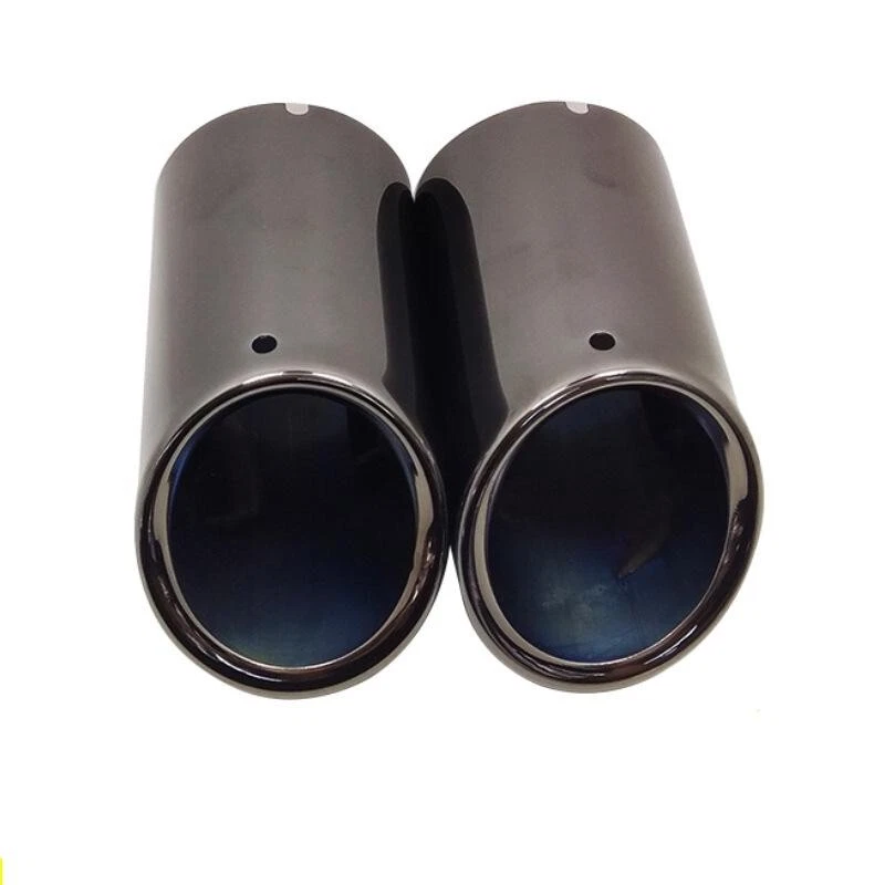 Выхлопная труба глушителя заднего выхлопного наконечника автомобиля для Audi A6 2005-2014 годов выпуска черная из нержавеющей стали 2 шт. - Изображение 3 из 4