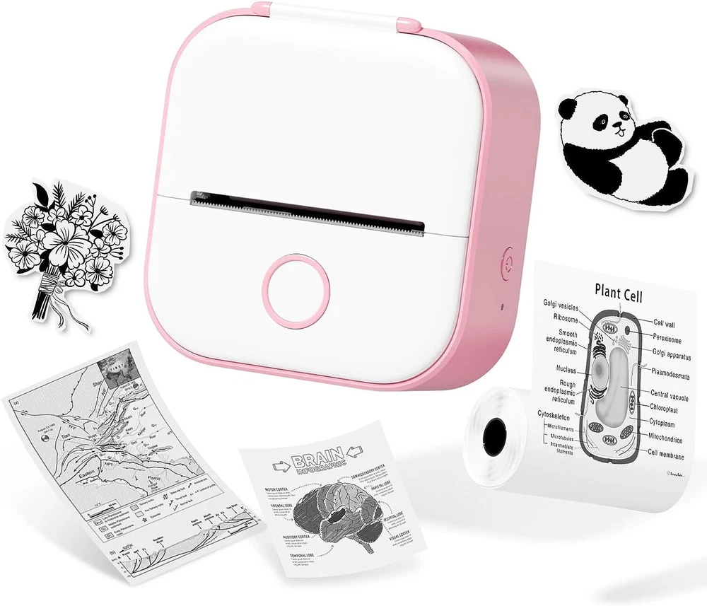 T02 Mini Portable Photo Printer for Stickers DIY Study Projects
