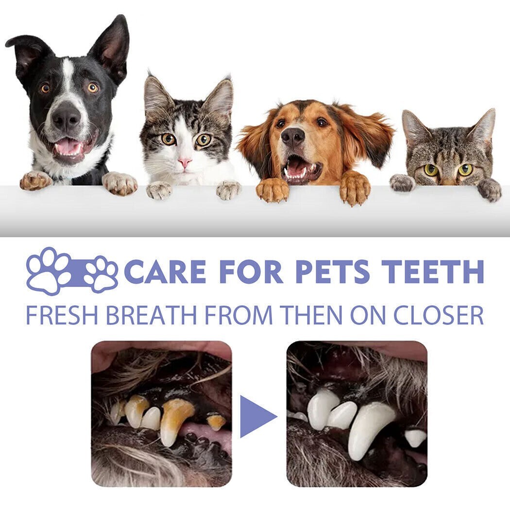 Pet Oral Spray Teeth Cleaning for Dogs & Cats Bad Breath Tartar Plaque