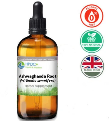 HPDC NUTRITION Organic Ashwagandha Root tincture/extract Alcohol Free
