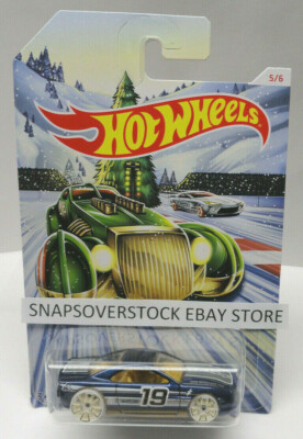 2019 HOT WHEELS HOLIDAY HOT RODS BLUE MUSCLE TONE #5/6, VHTF, FREE SHIPPING