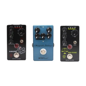 Mosky Delay/Distortion/Fuzz Guitar Bass Effect Pedal True Bypass with LED Light