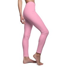 Pink - Women's Cut  Sew Casual Leggings AOP 